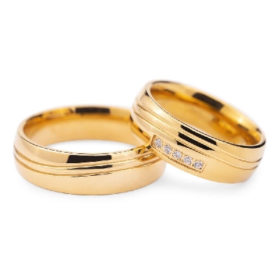 Auksiniai vestuviniai žiedai "VKA128"