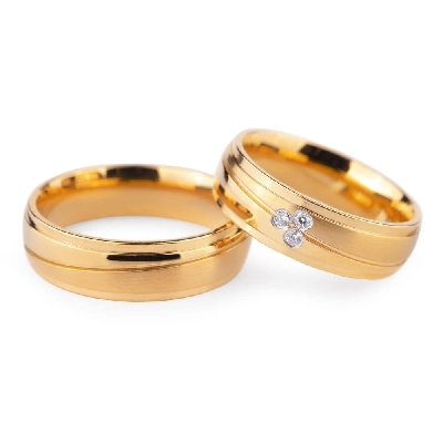 Auksiniai vestuviniai žiedai "VKA128"