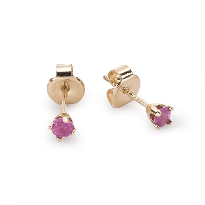 Gold earrings with gemstones "Colors 70"