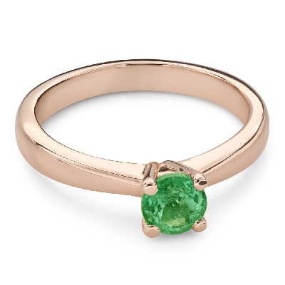 Engagement ring with gemstones "Emerald 29"