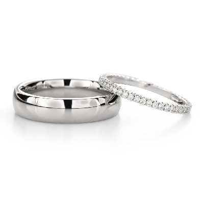 Golden wedding rings with diamonds "VKA 327"