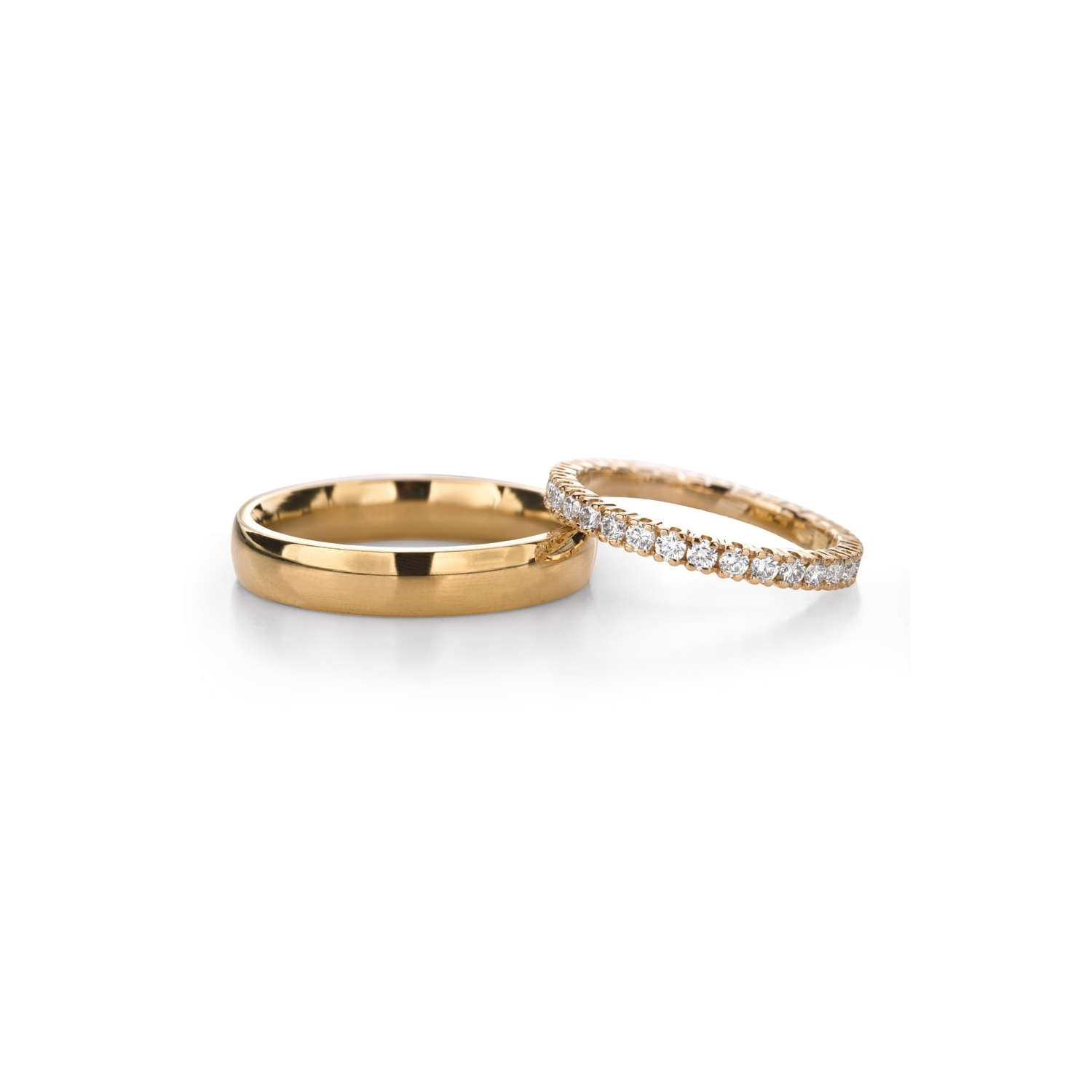 Golden wedding rings with diamonds "VKA 331"