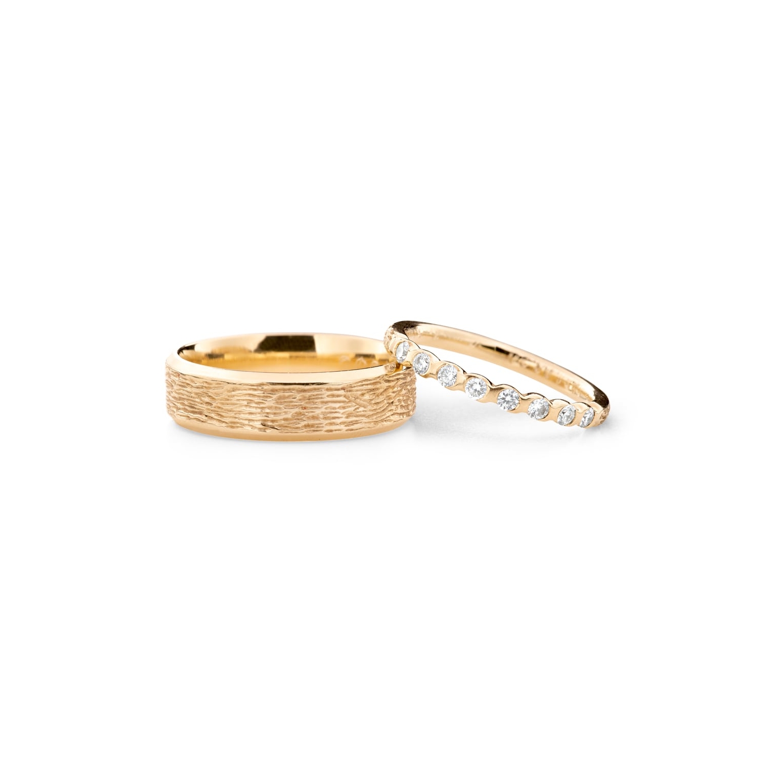 Golden wedding rings with diamonds "VKA 339"