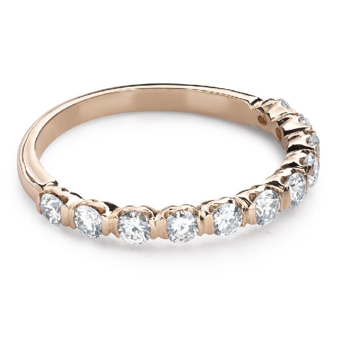 Gold ring with brilliants "Diamond strip 108"