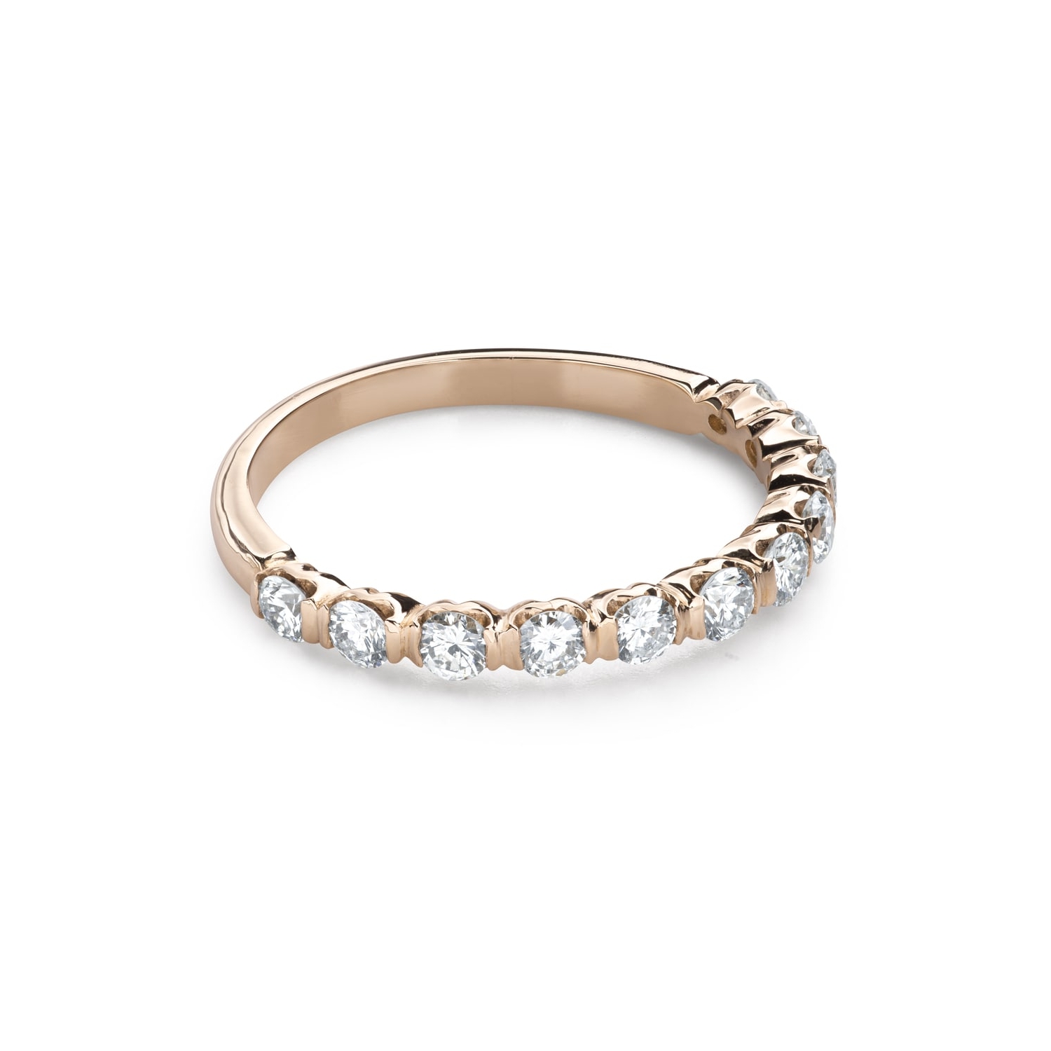 Gold ring with brilliants "Diamond strip 109"