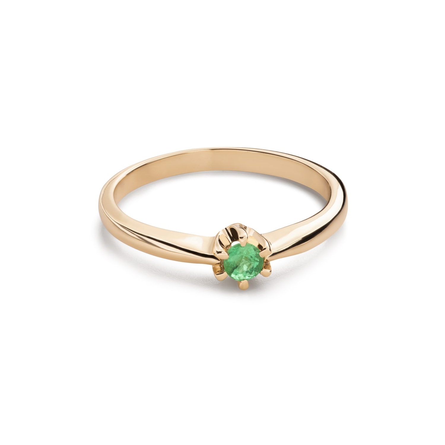 Engagement ring with gemstones "Emerald 58"