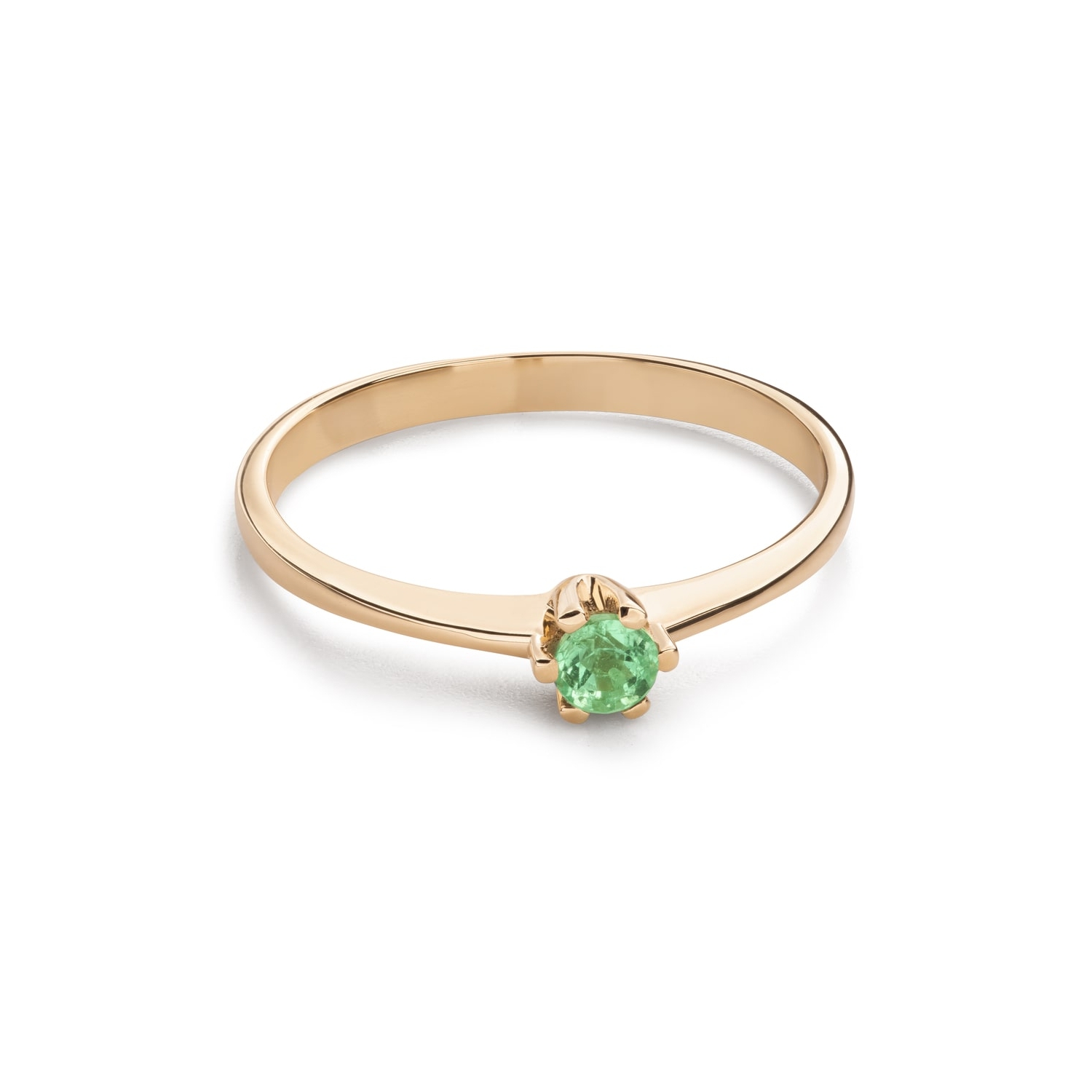 Engagement ring with gemstones "Emerald 60"