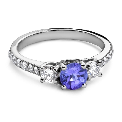 Engagement ring with gemstones "Colors 129"