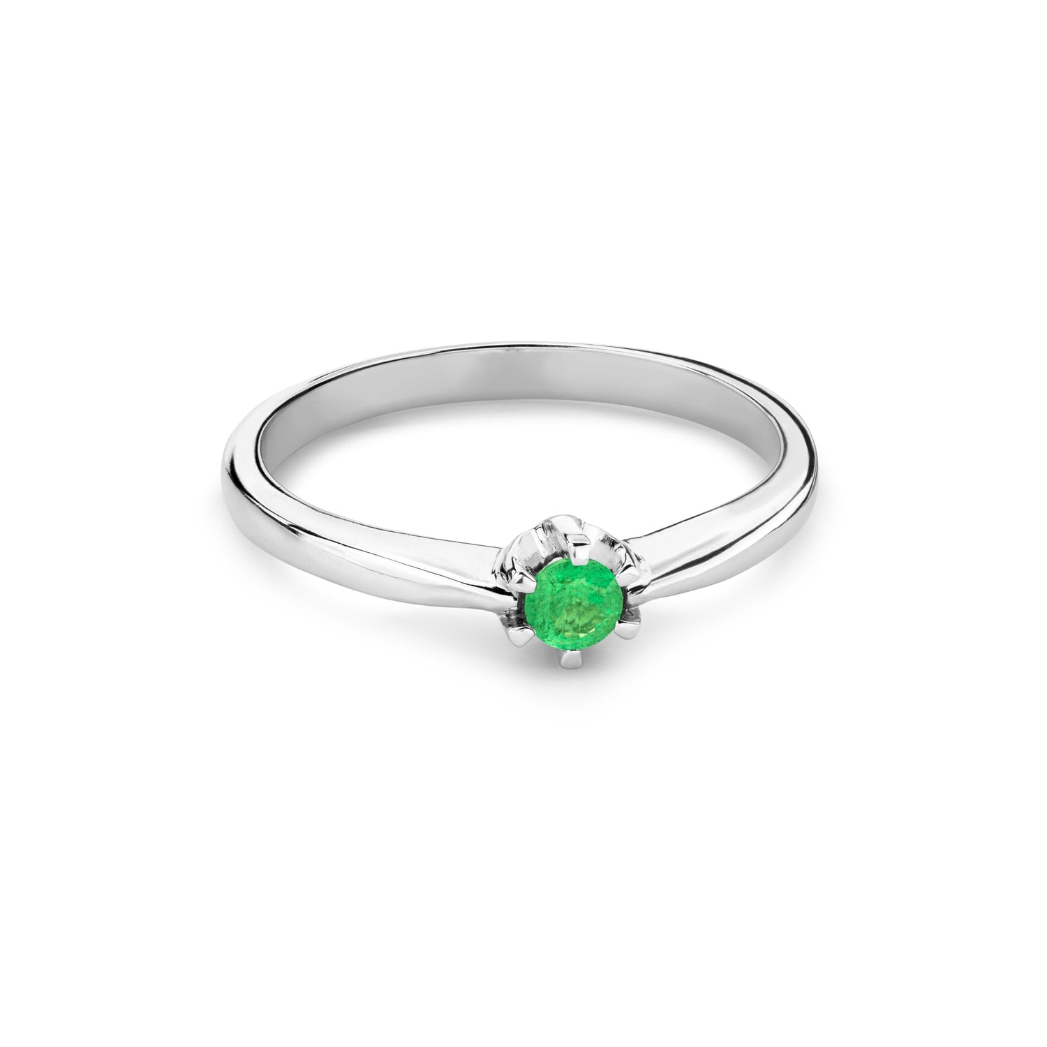 Engagement ring with gemstones "Emerald 67"