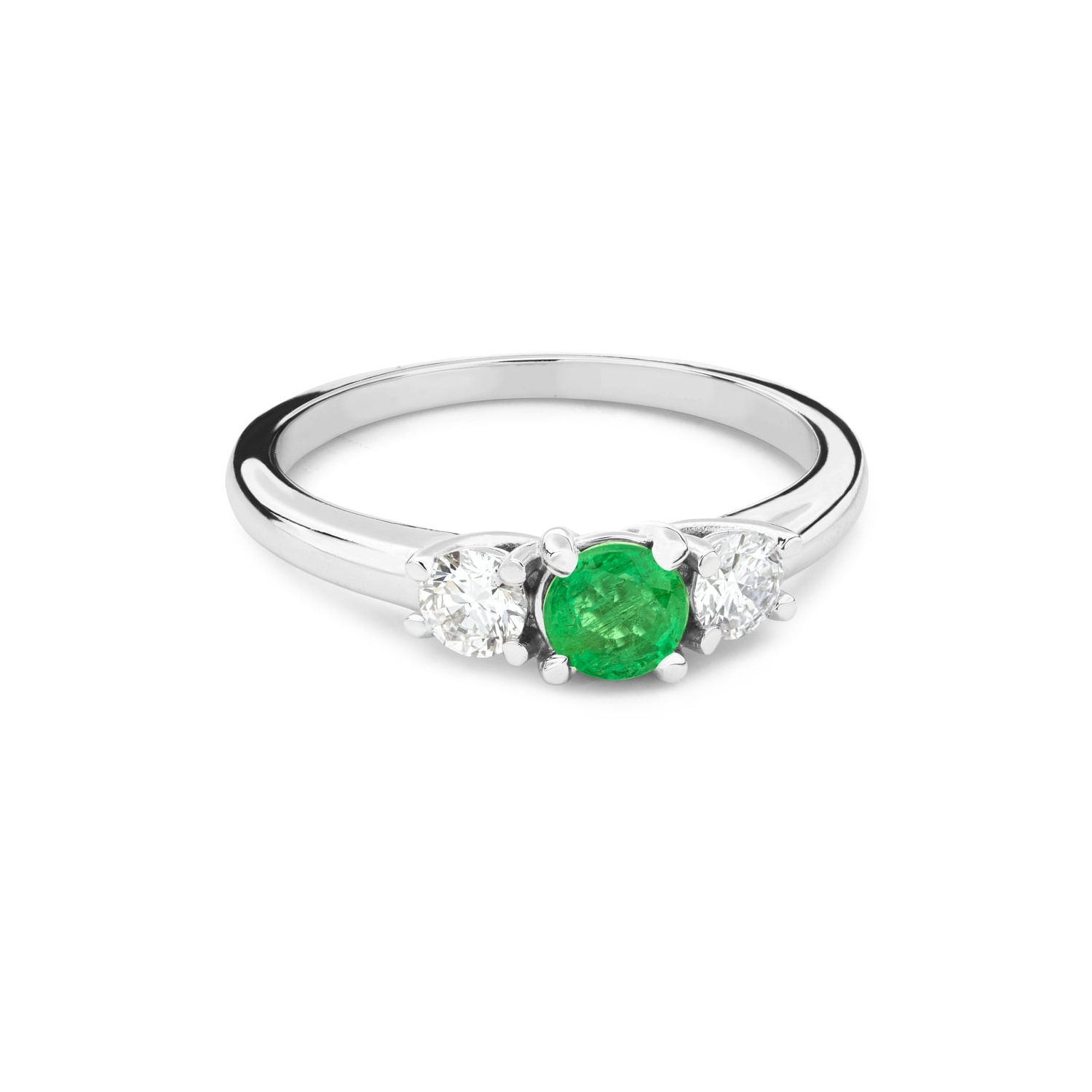 Engagement ring with gemstones "Trilogy 51"