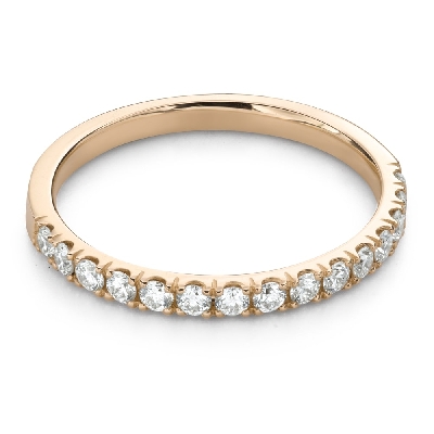 Gold ring with brilliants "Diamond strip 119"