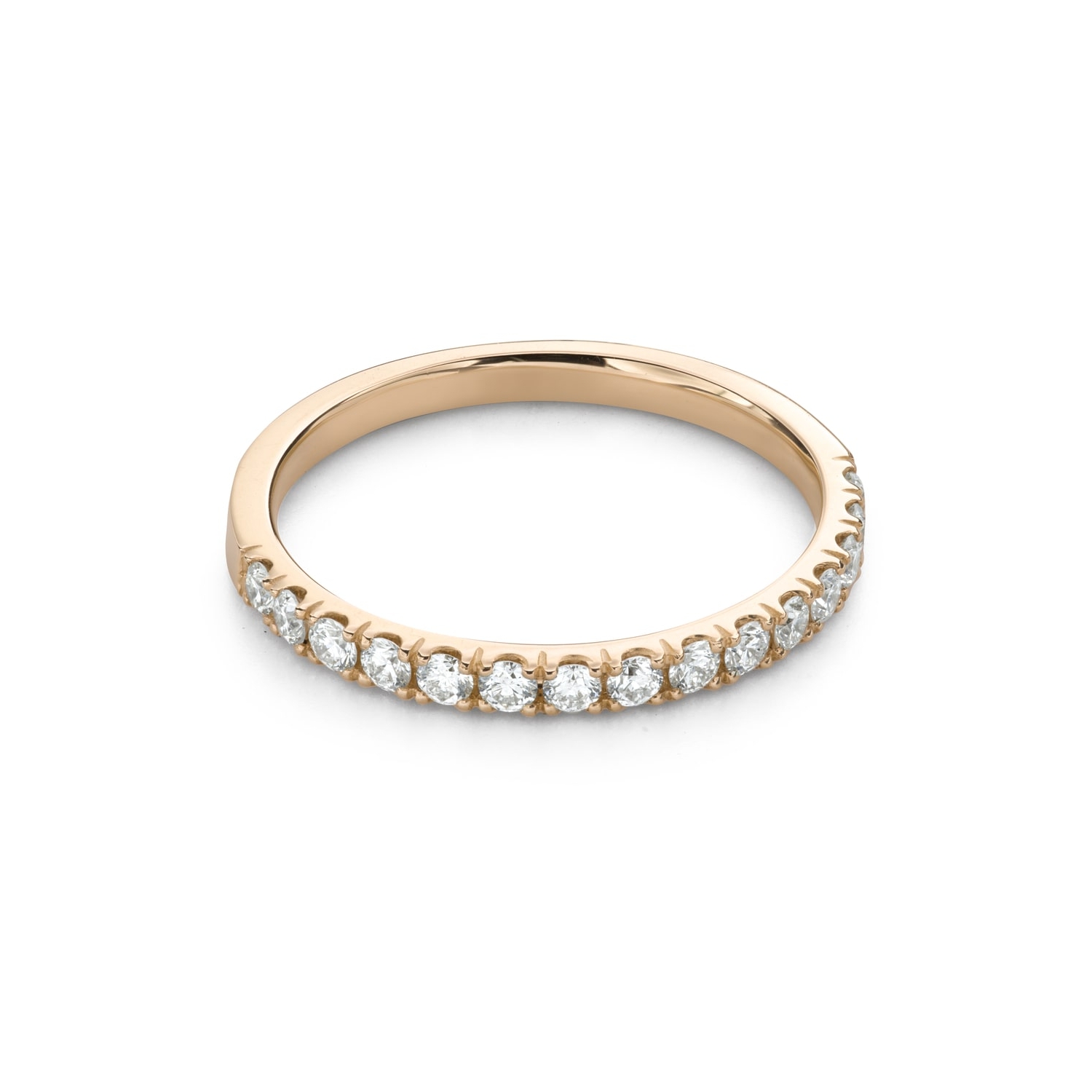 Gold ring with brilliants "Diamond strip 119"