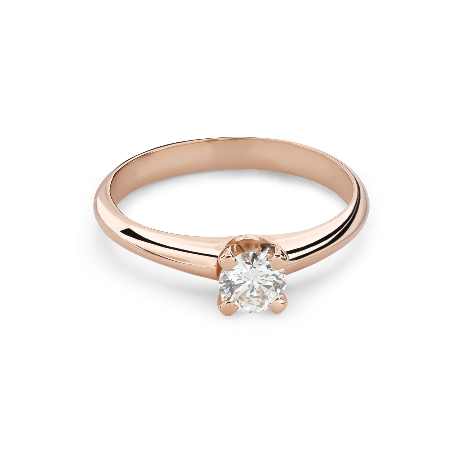 Gold ring with brilliant diamond "Goddess 657"